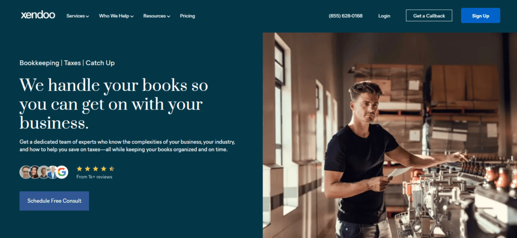 In a bustling 2025 workspace filled with bakery equipment, a person adjusts machine settings. To the left, Find Them Fast bookkeeping services promise time-saving organization. Explore options for a free consultation with expert Accounting Virtual Assistants and hassle-free sign-up.